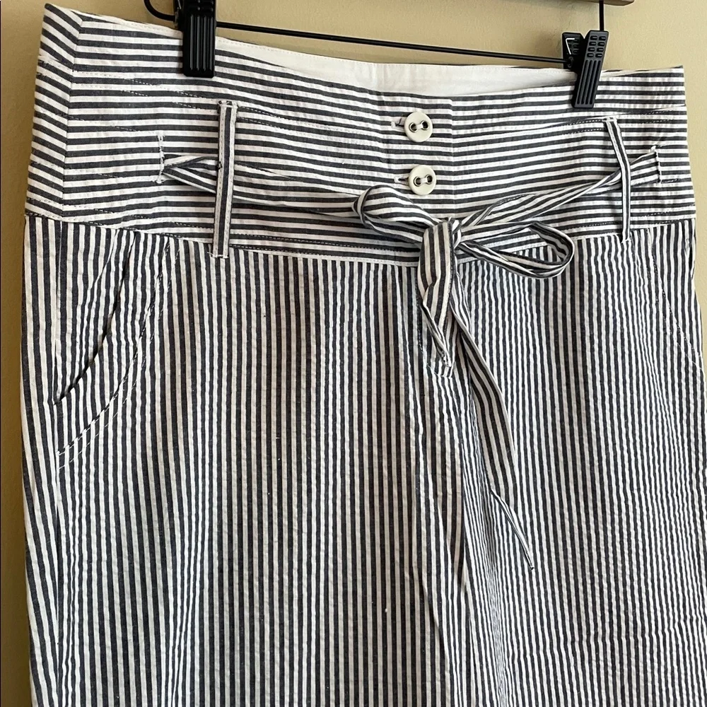 No Boundaries blue and white stripe Wide leg Pants trousers 11